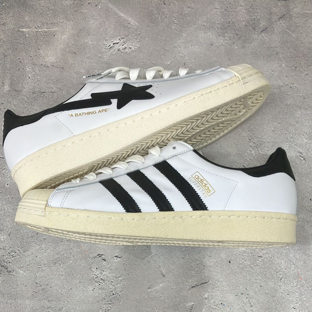 A BATHING APE × adidas Superstar 80s "White/Black"