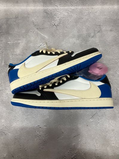Travis Scott × fragment design × Nike Air Jordan 1 Low OG SP "Military Blue"