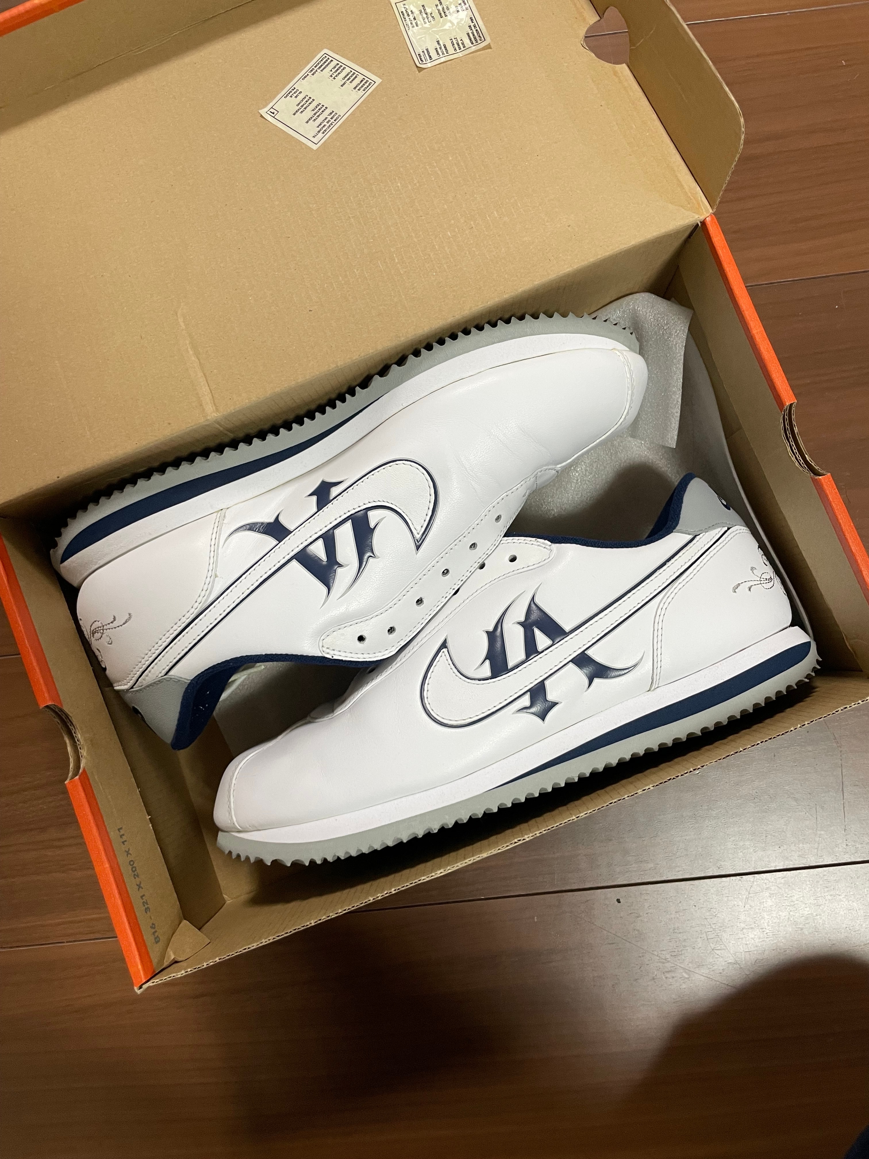 Mr. Cartoon × Nike Cortez Basic "White-Midnight Navy-Silver"