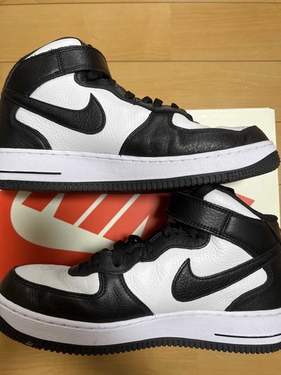 Stussy × Nike Air Force 1 Mid "Black and Light Bone"