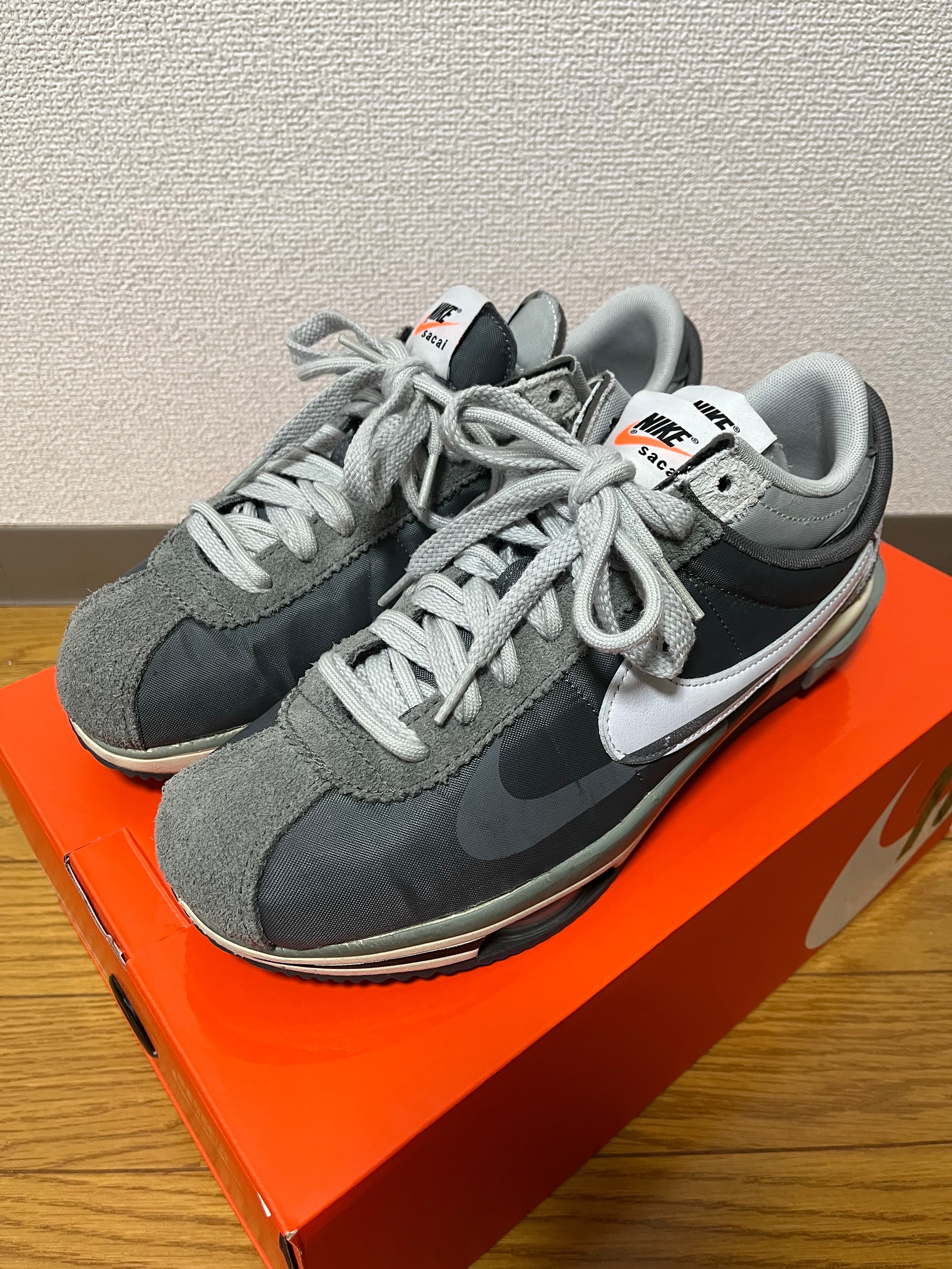 sacai × Nike Zoom Cortez "Iron Grey"