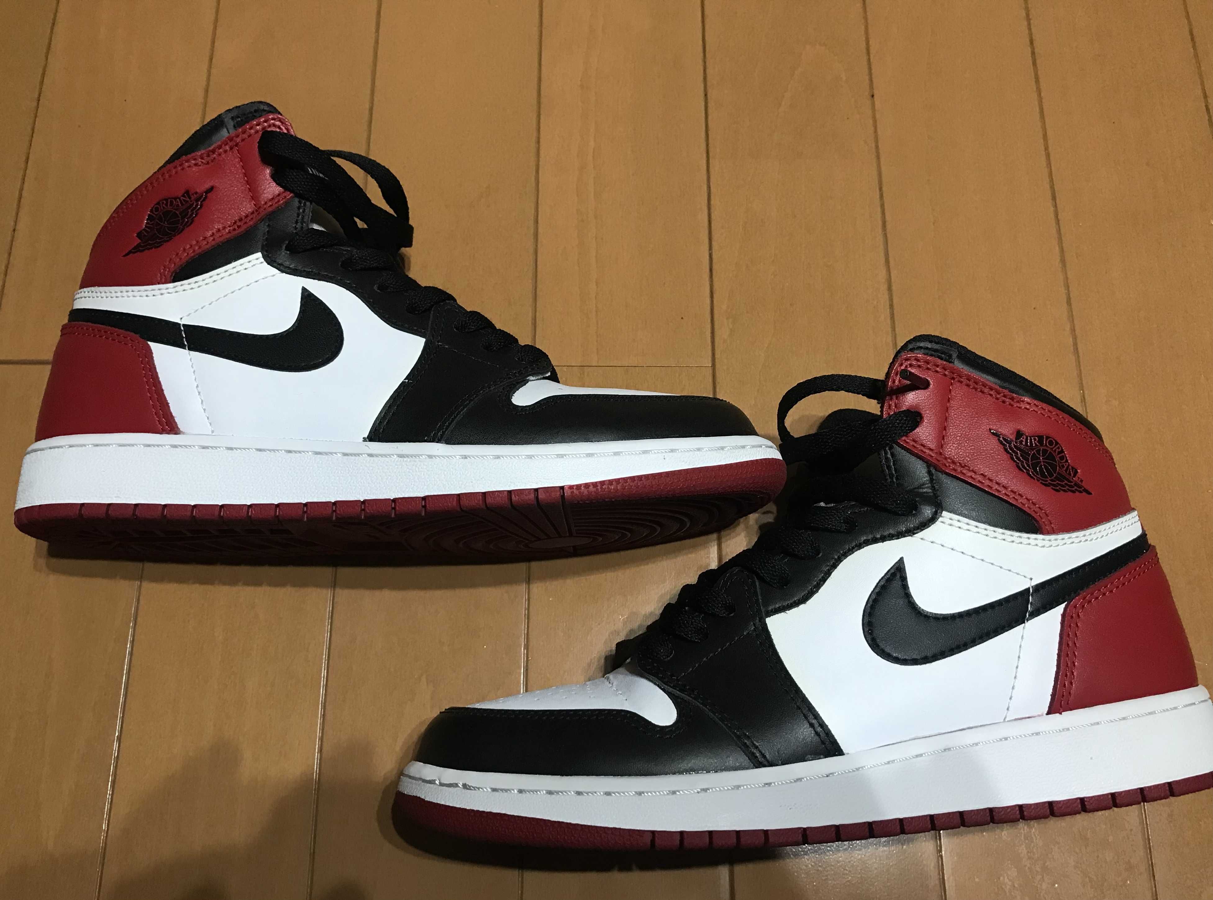 Nike Air Jordan 1 Retro High Black Toe (2016) (GS)