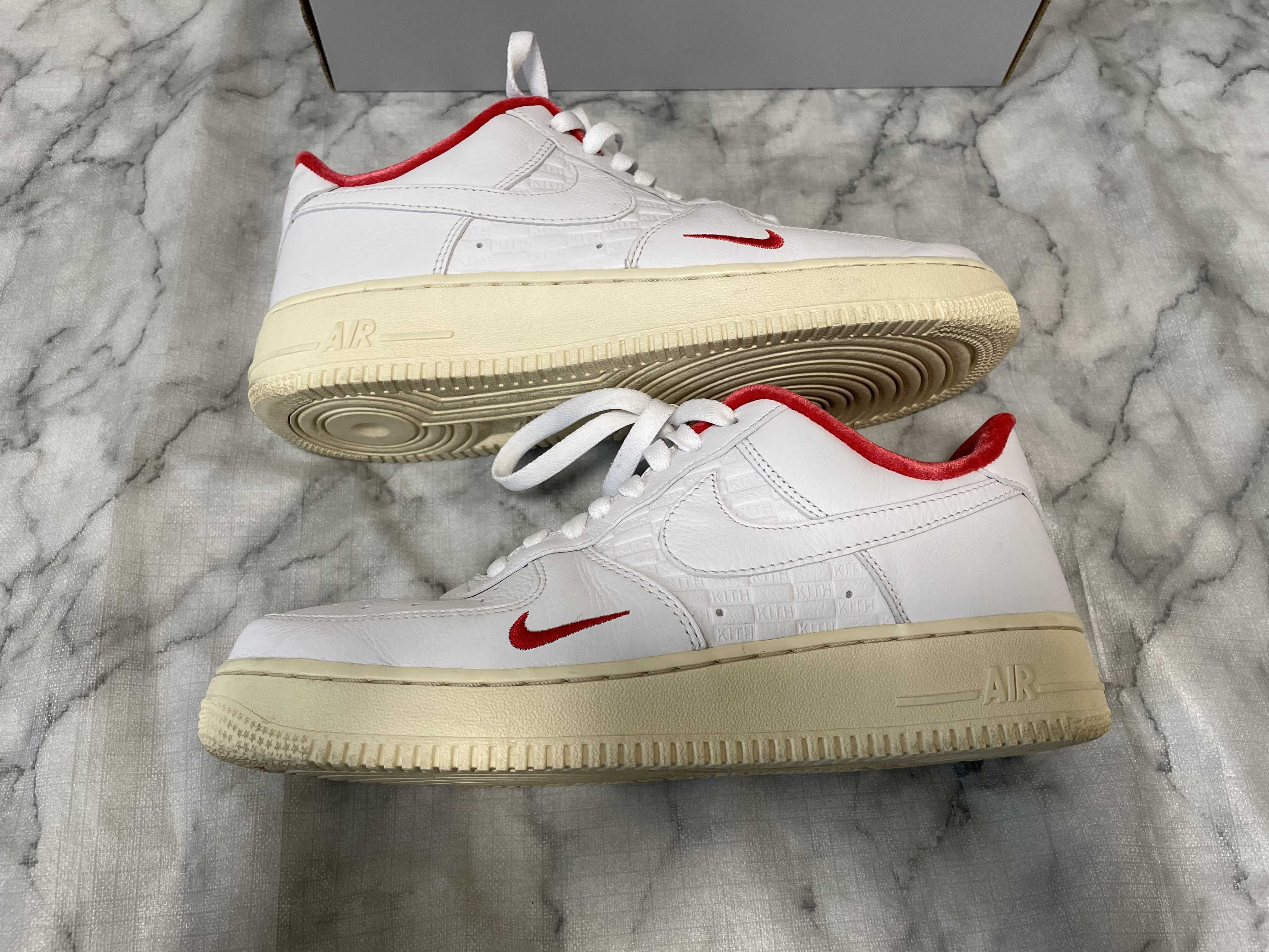 KITH × Nike Air Force 1 Low "White/Red"