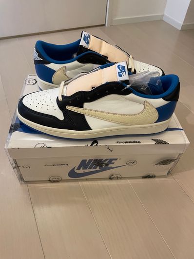 Travis Scott × fragment design × Nike Air Jordan 1 Low OG SP "Military Blue"