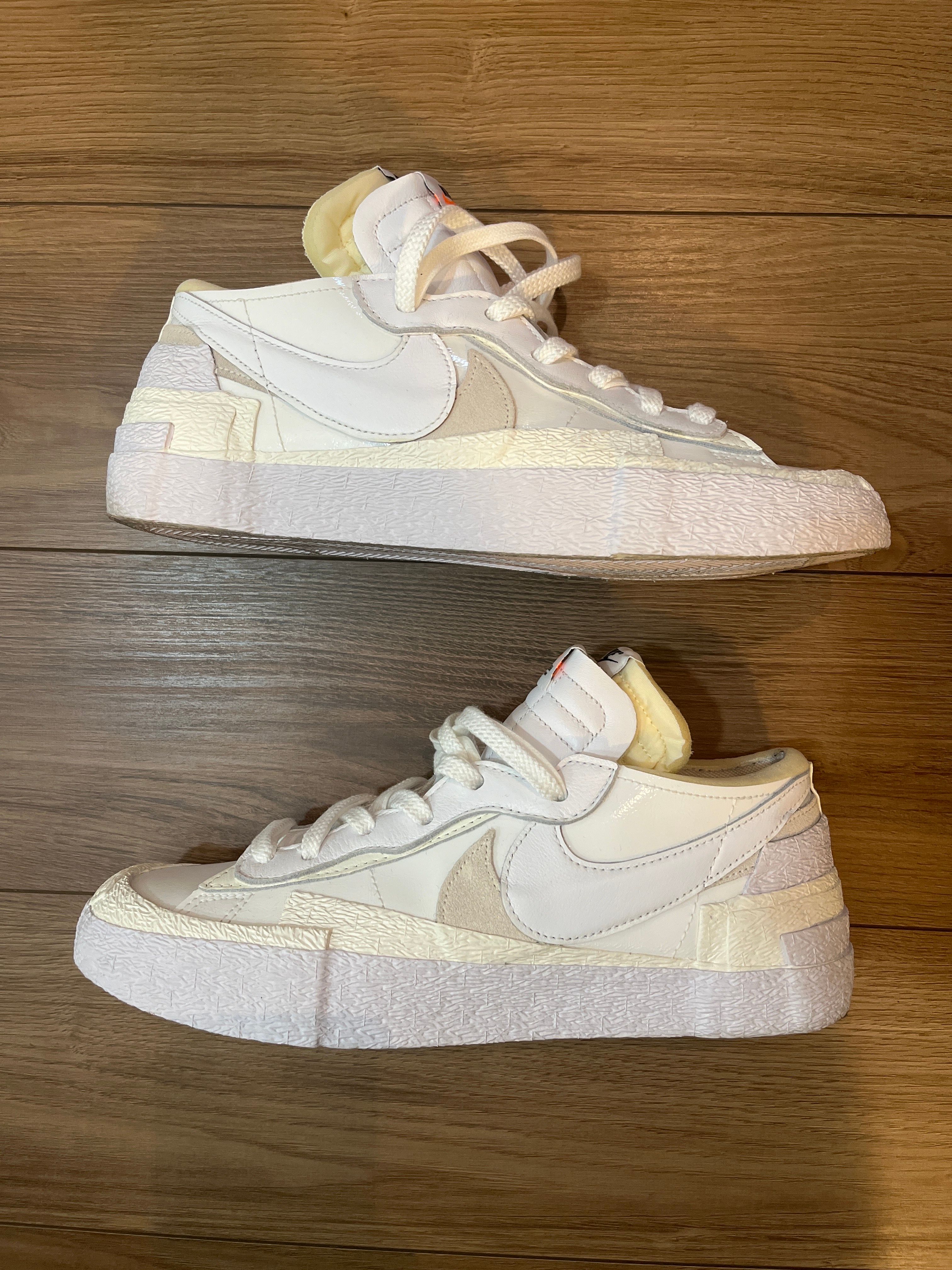 sacai × Nike Blazer Low "White Patent Leather"
