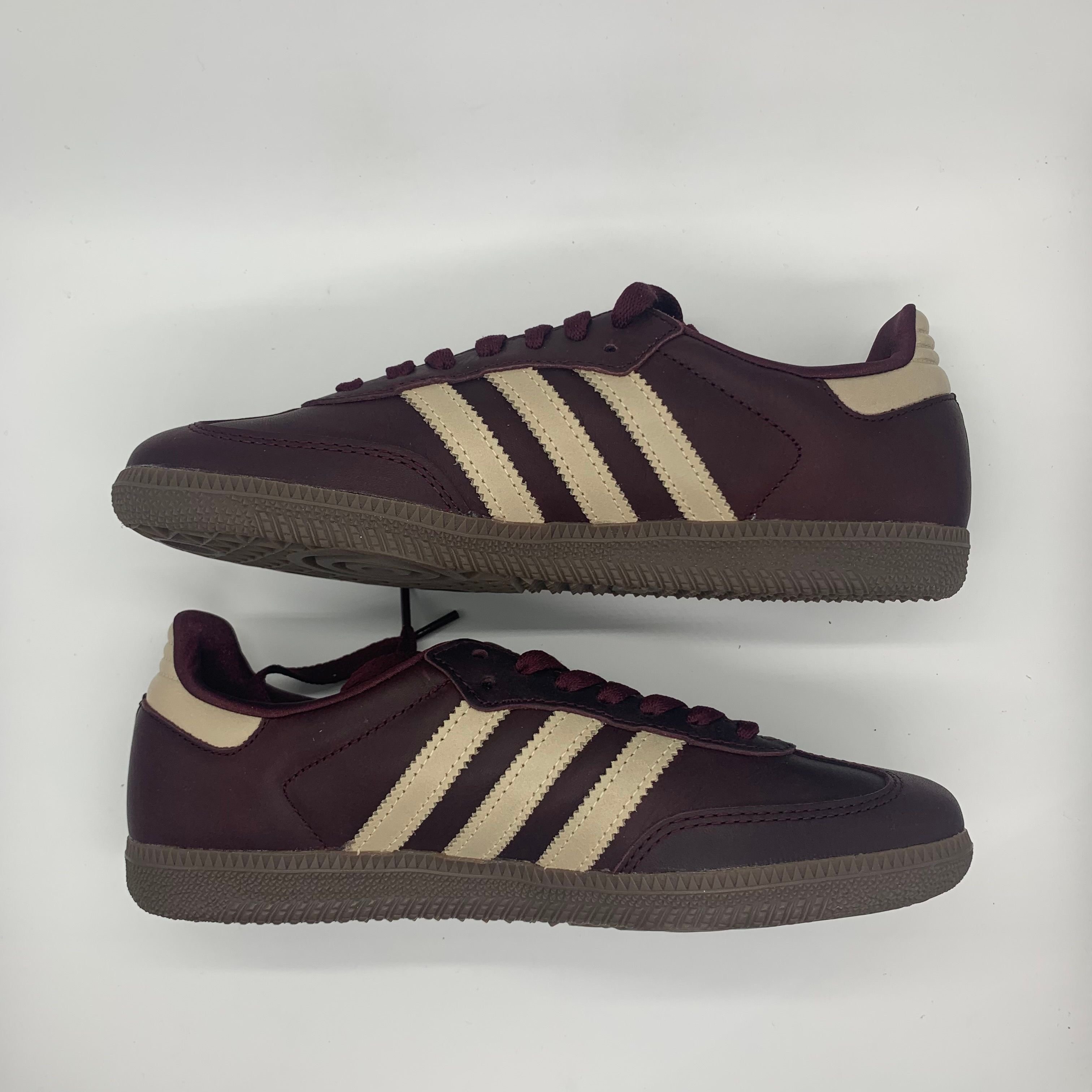 adidas Women's Samba OG "Maroon/Crystal Sand/Gold Metallic"