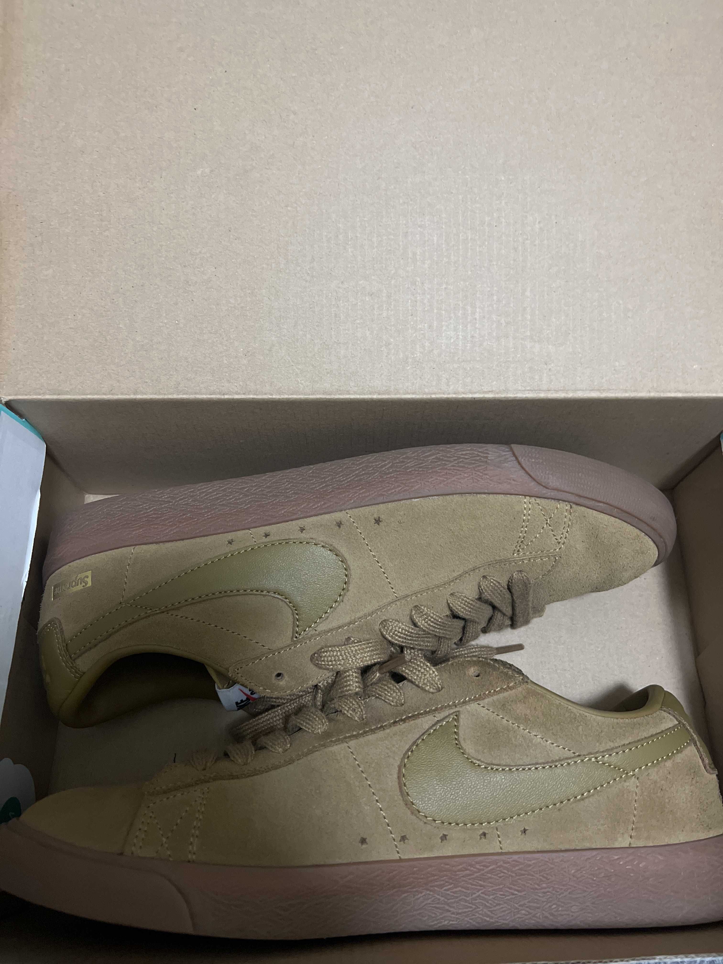 Supreme × Nike SB Blazer Low GT "Golden Beige"