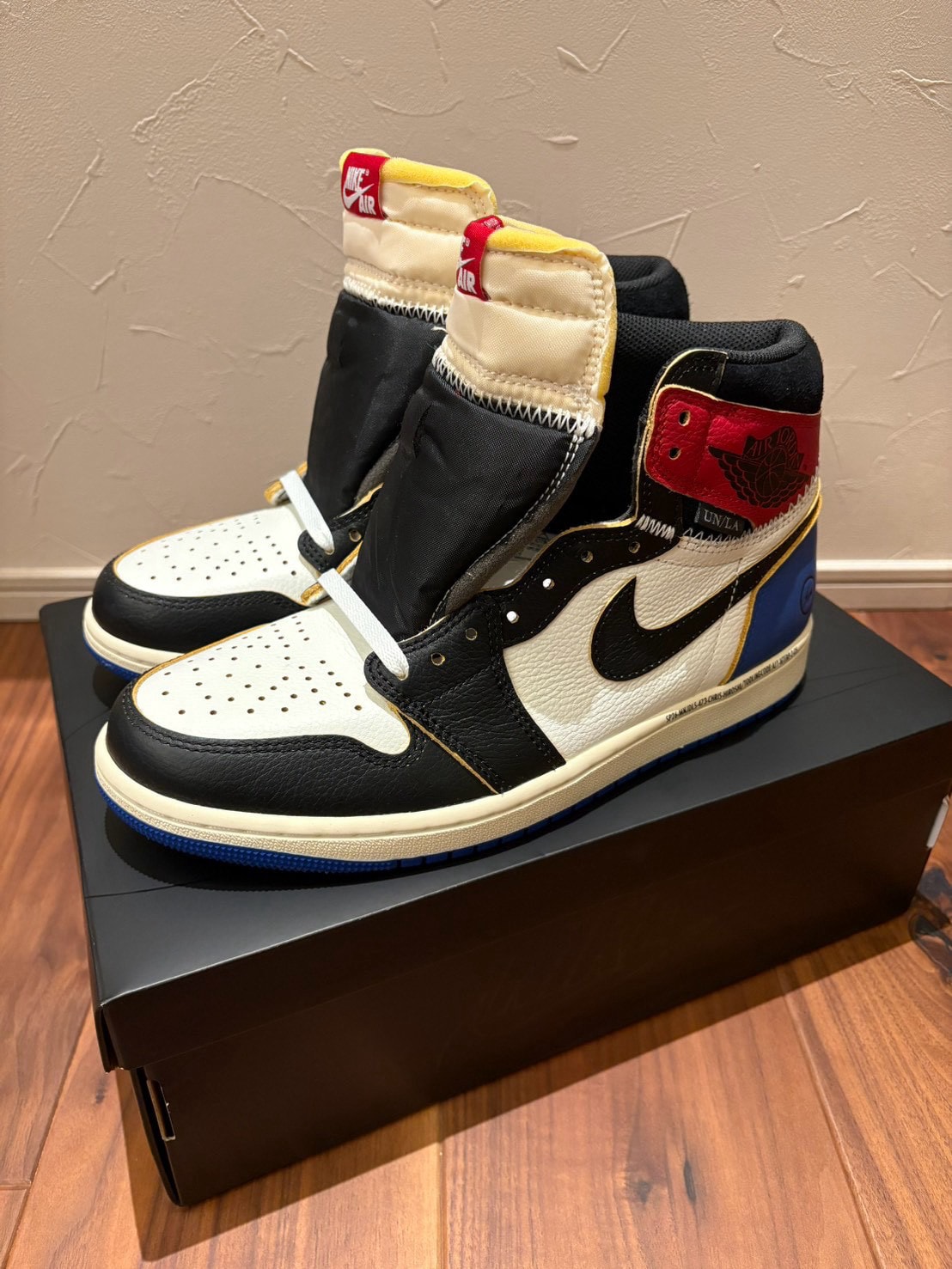 fragment design × UNION × Nike Air Jordan 1 High OG "Black/Varsity Red"