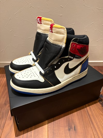 fragment design × UNION × Nike Air Jordan 1 High OG "Black/Varsity Red"