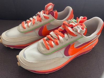 CLOT × Sacai × Nike LD Waffle "Orange Blaze"