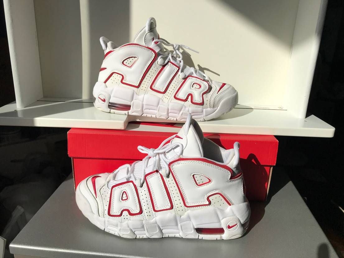 NIKE AIR MORE UPTEMPO "WHITE/VARSITY RED" (2021)