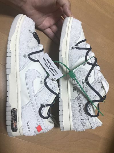 Off-White × Nike Dunk Low "Sail/Neutral Grey/Gridiron"