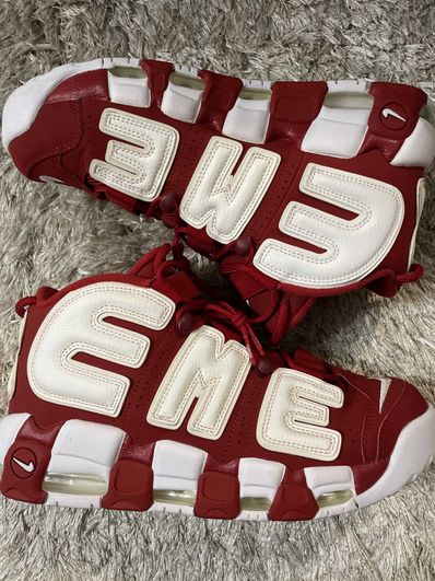 Supreme × Nike Air More Uptempo "White/Red"