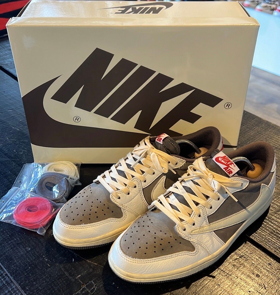 Travis Scott × Nike Air Jordan 1 Low OG SP "Reverse Mocha/Sail and Ridgerock"