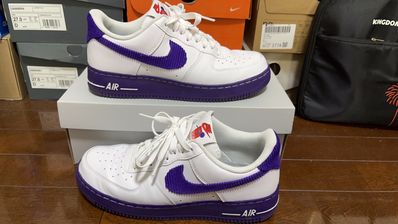Nike Air Force 1 Low '07 EMB "White and Court Purple"