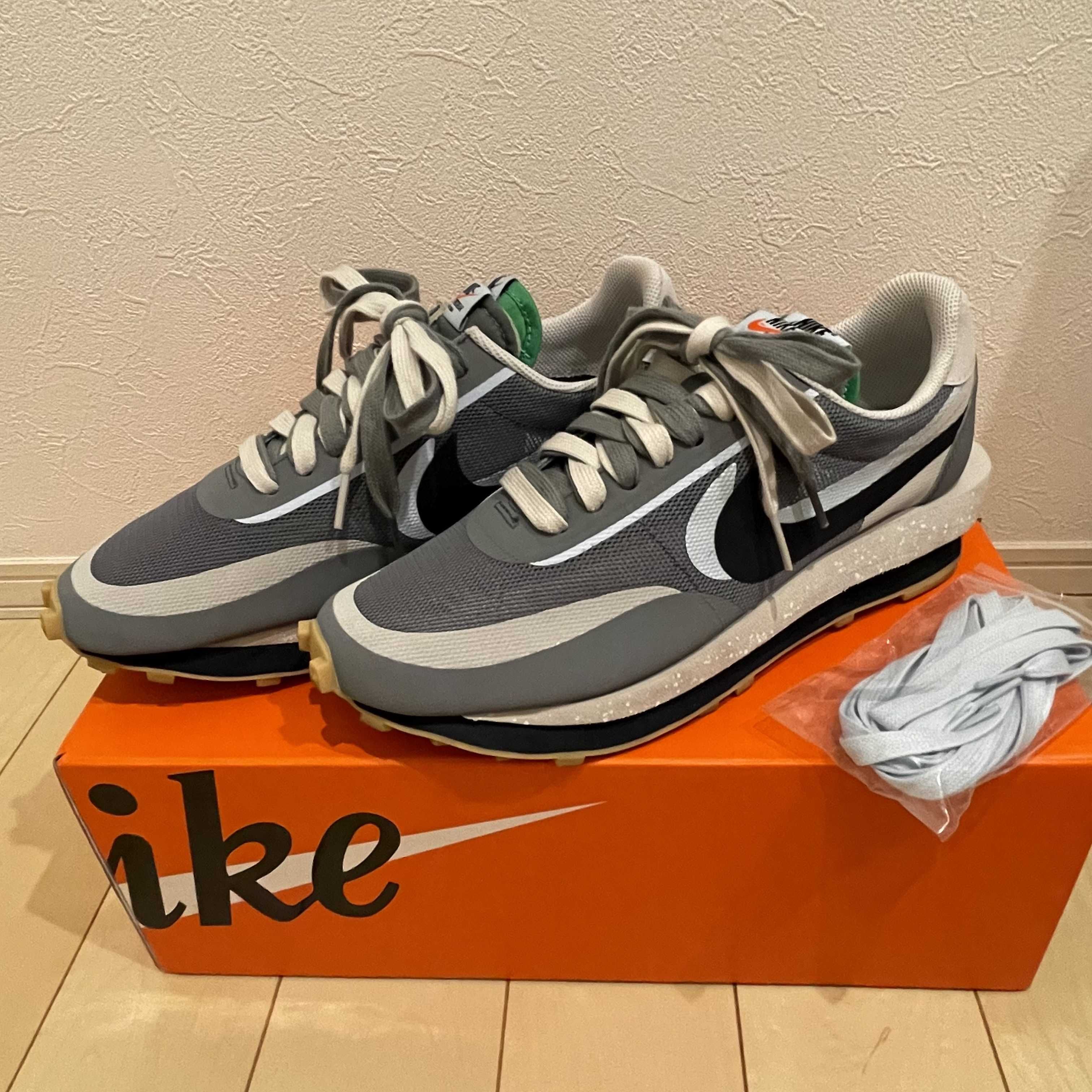 CLOT × Sacai × Nike LD Waffle "Grey Obsidian/Cool Grey"