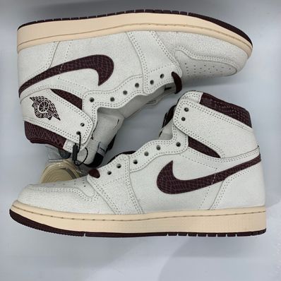 A Ma Maniere × Nike Air Jordan 1 Retro High OG "Sail and Burgundy"