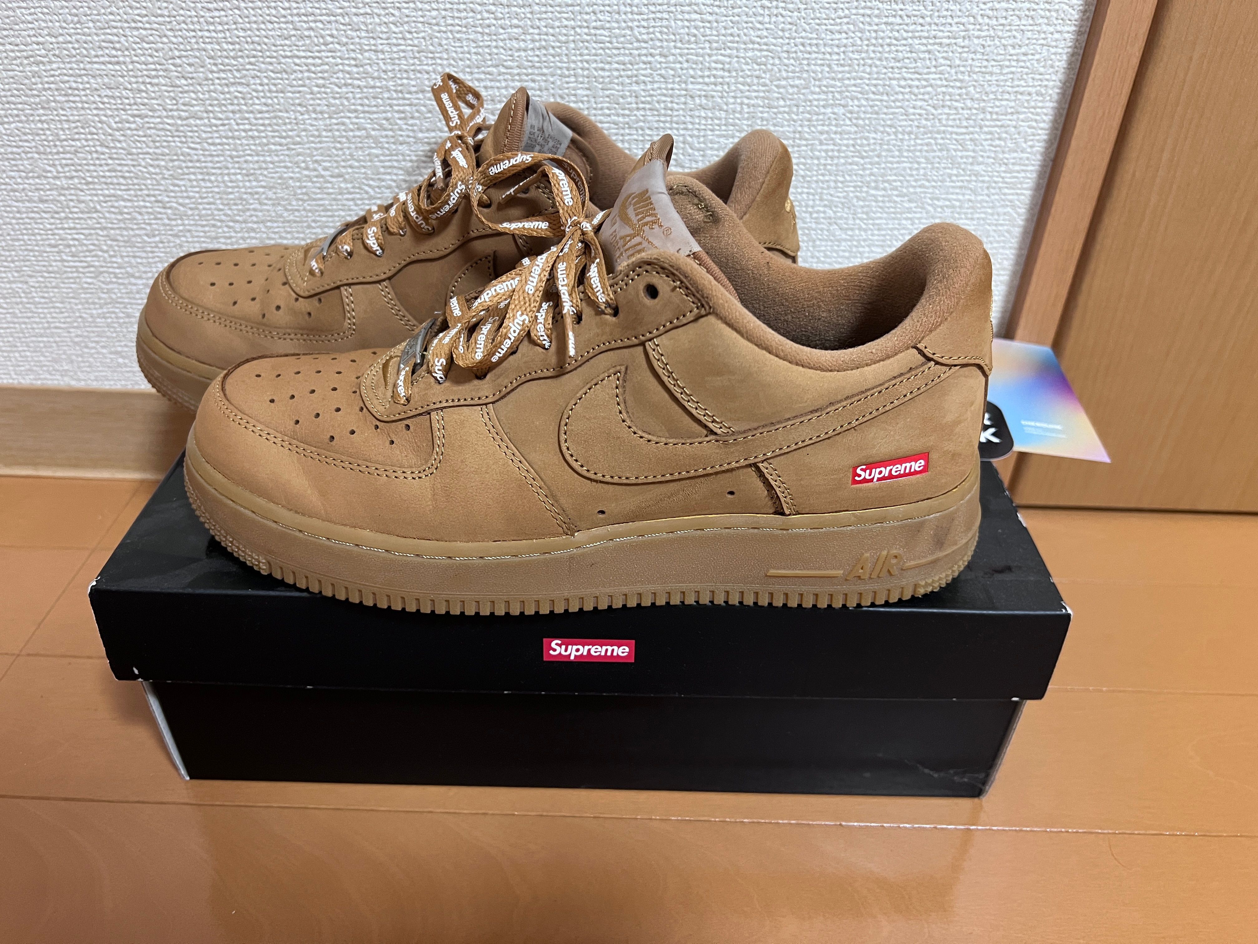 Supreme × Nike Air Force 1 Low "Flax/Wheat"