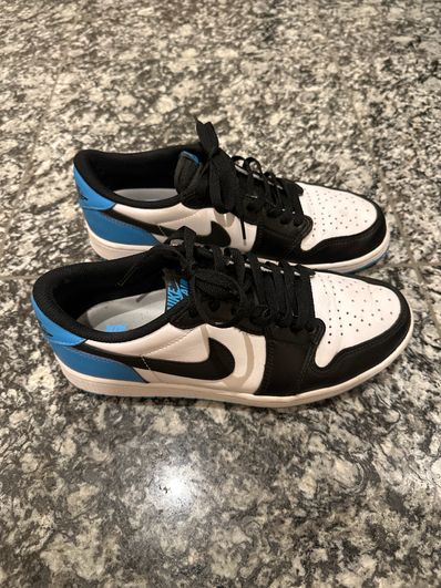 Nike Air Jordan 1 Low OG "Black and Dark Powder Blue/UNC"
