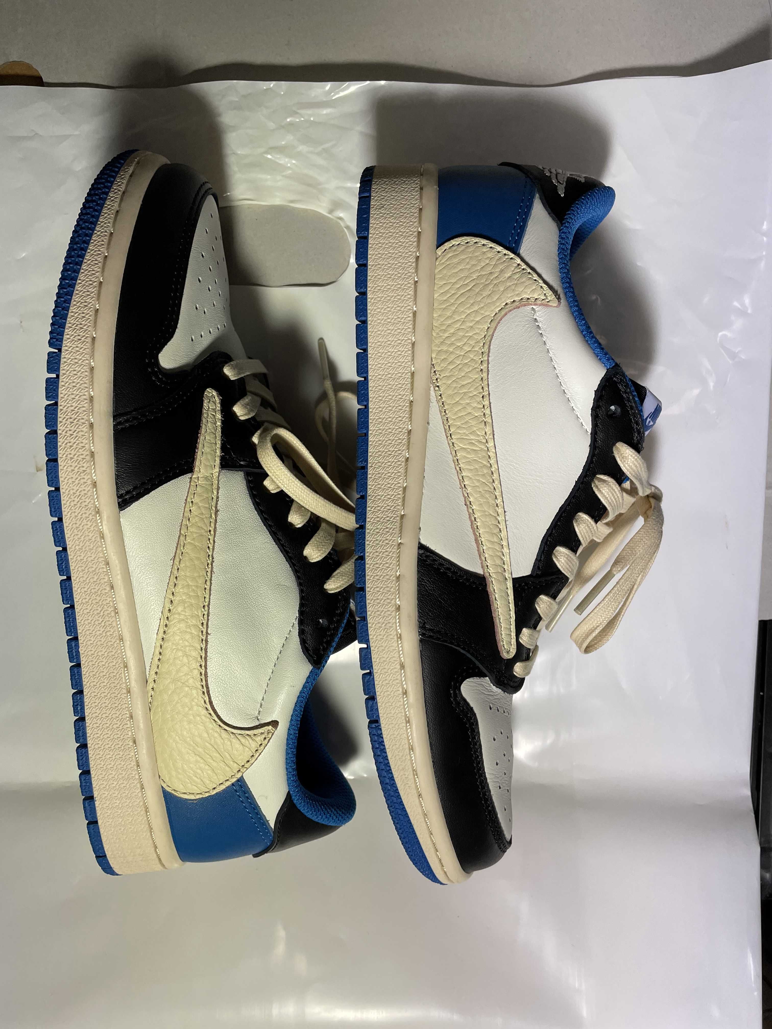 Travis Scott × fragment design × Nike Air Jordan 1 Low OG SP "Military Blue"