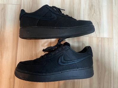 Stussy × Nike Air Force 1 Low "Triple Black"
