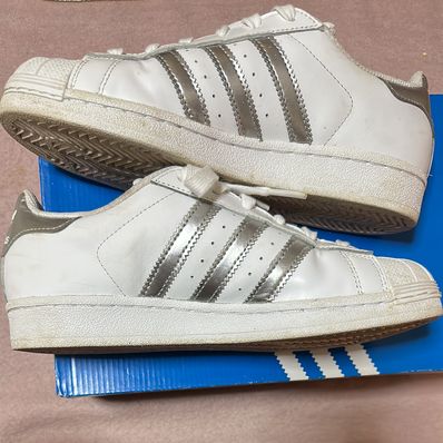 adidas Women's Superstar "White Silver Metallic"