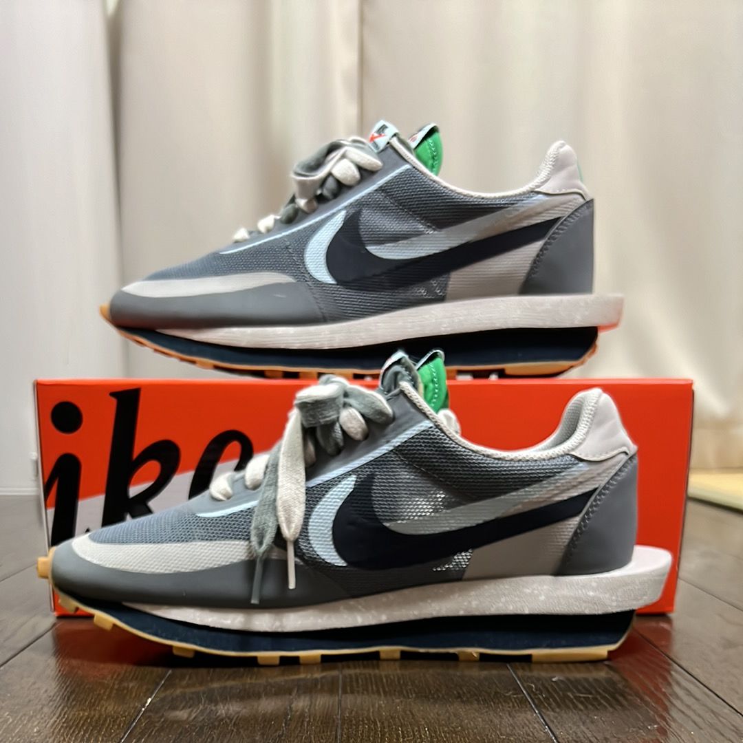 CLOT × Sacai × Nike LD Waffle "Grey Obsidian/Cool Grey"