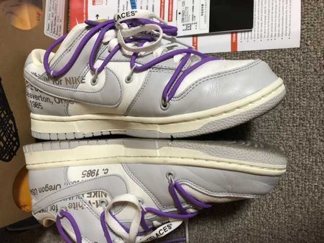 Off-White × Nike Dunk Low "Sail/Neutral Gray"