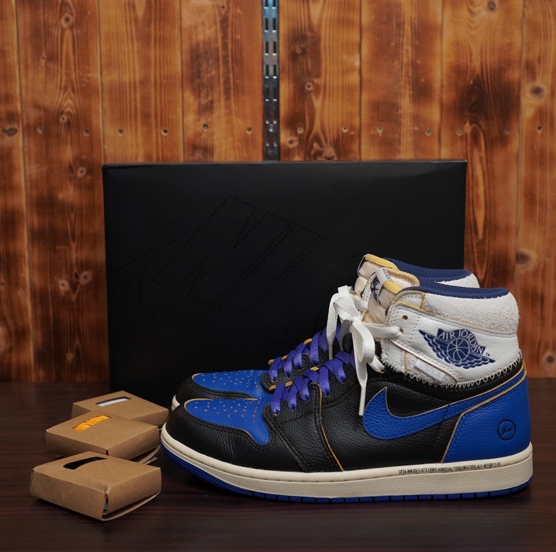 fragment design × UNION × Nike Air Jordan 1 High OG "Sport Royal"