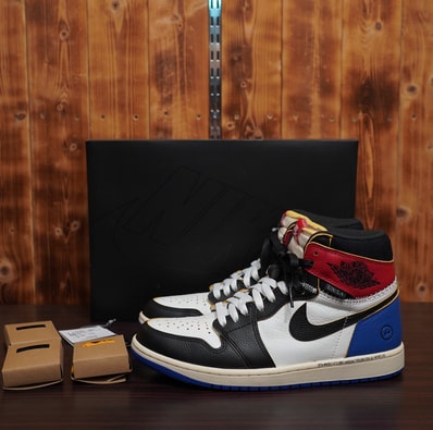 fragment design × UNION × Nike Air Jordan 1 High OG "Black/Varsity Red"