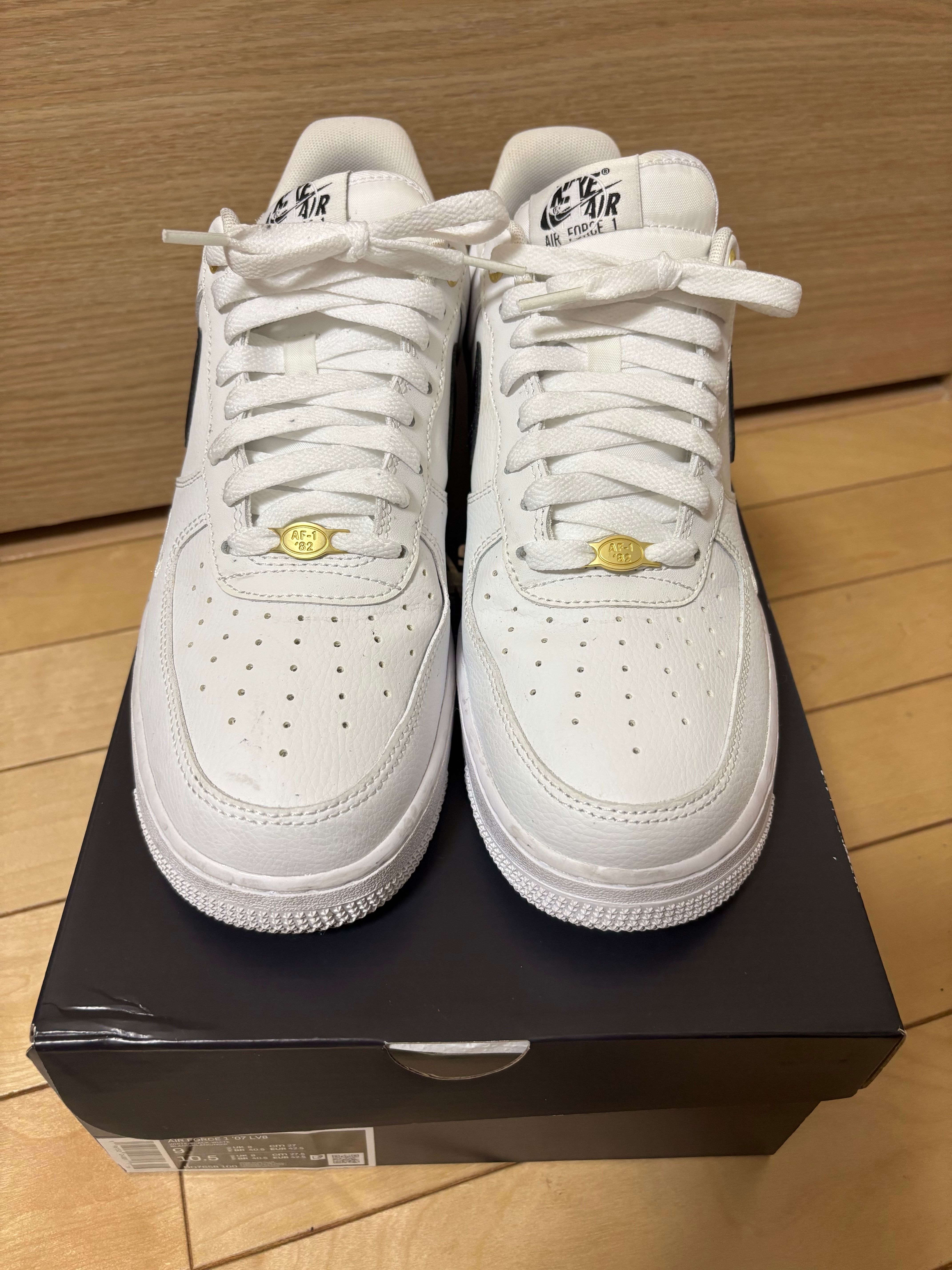 Nike Air Force 1 Low '07 LV8 40th Anniversary "Black/White-Metallic Gold"