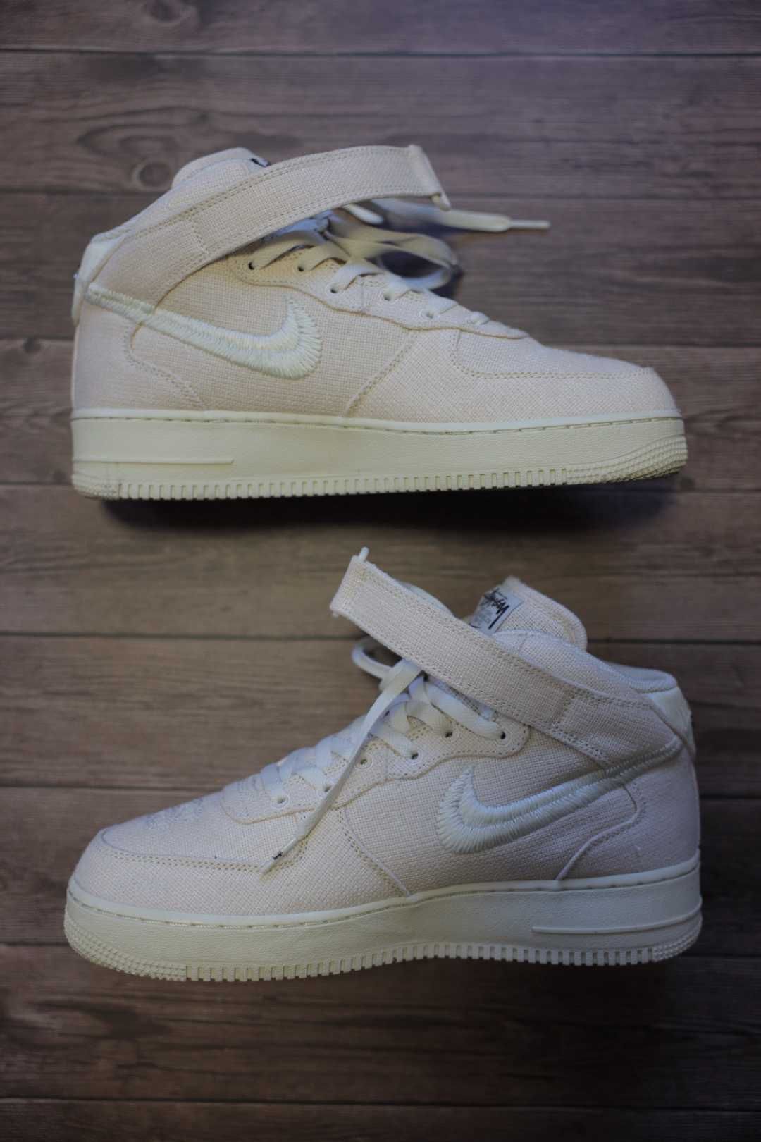 Stussy × Nike Air Force 1 Mid "Fossil Stone"