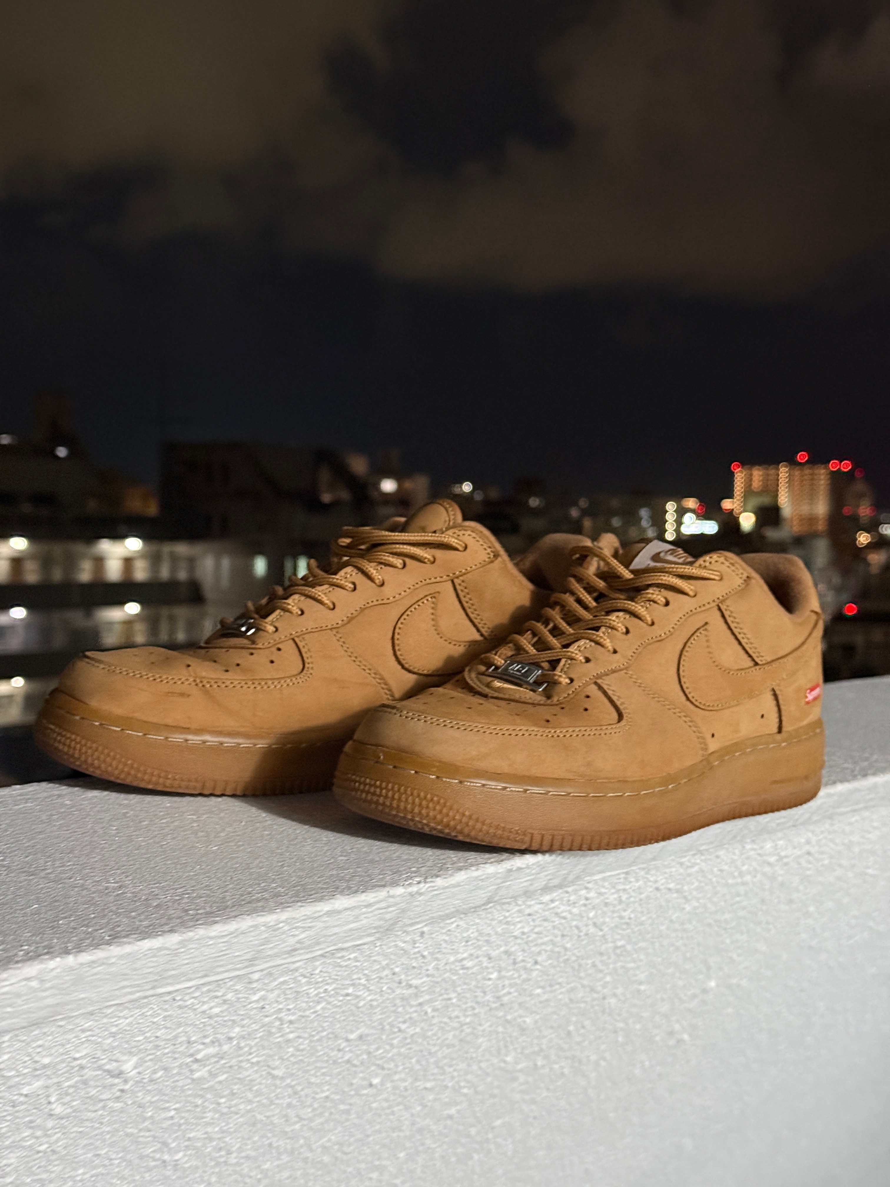 Supreme × Nike Air Force 1 Low "Flax/Wheat"