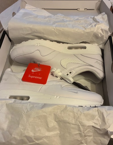 Supreme × Nike Air Max 1 '87 SP "White" (25SS Week4)