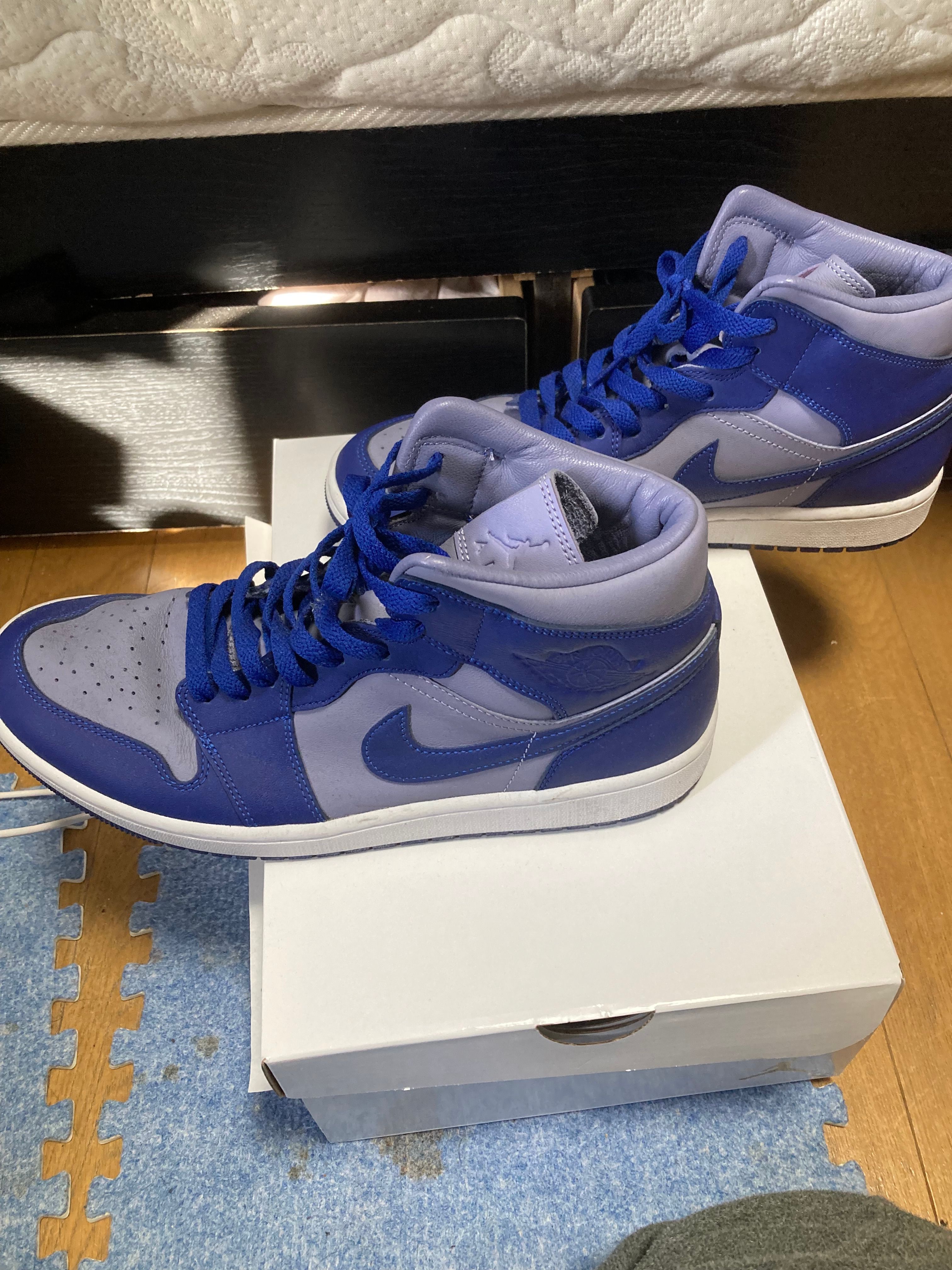 NIKE Women's AIR JORDAN 1 MID "BLUE/GREY"