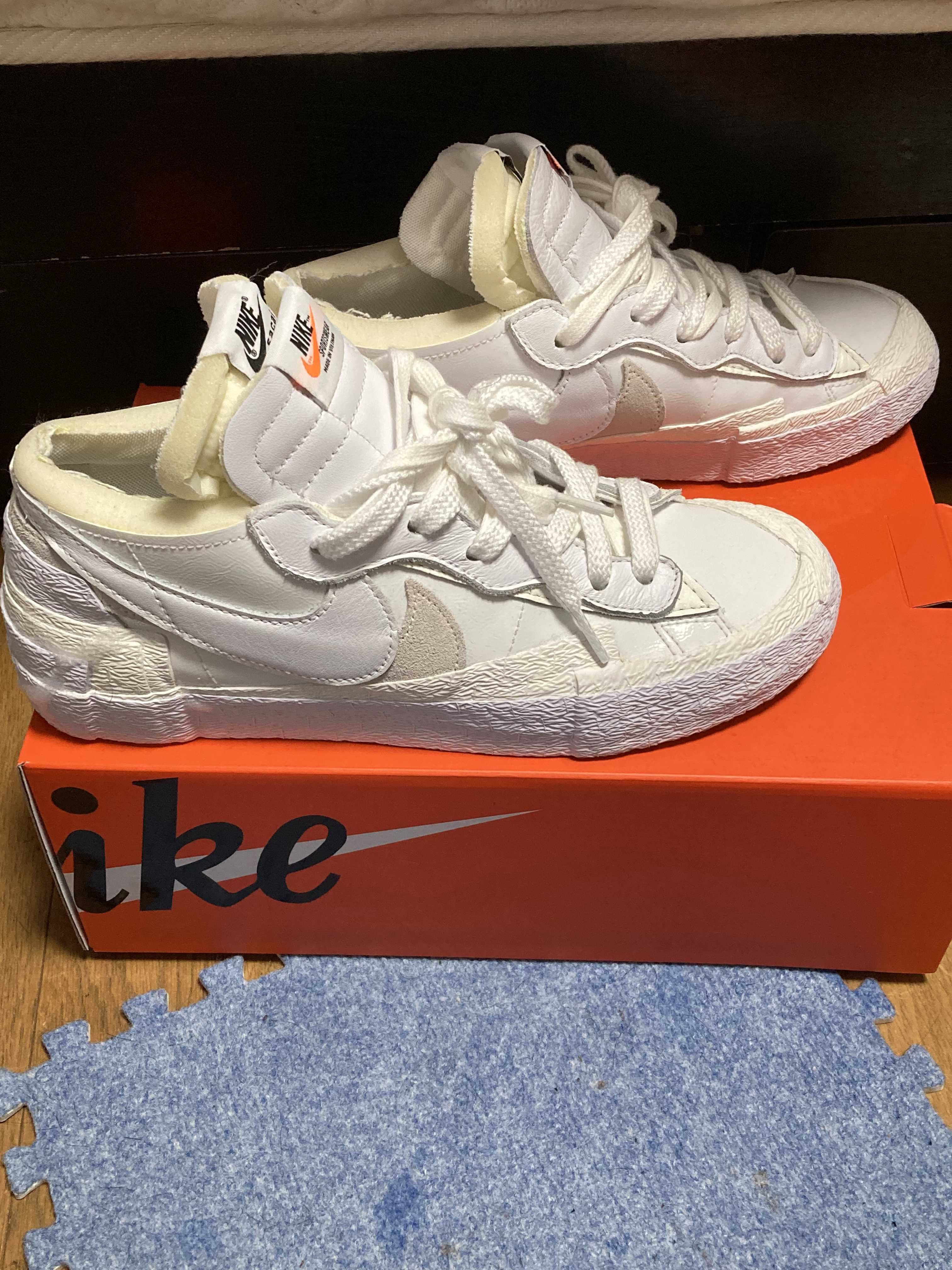 sacai × Nike Blazer Low "White Patent Leather"