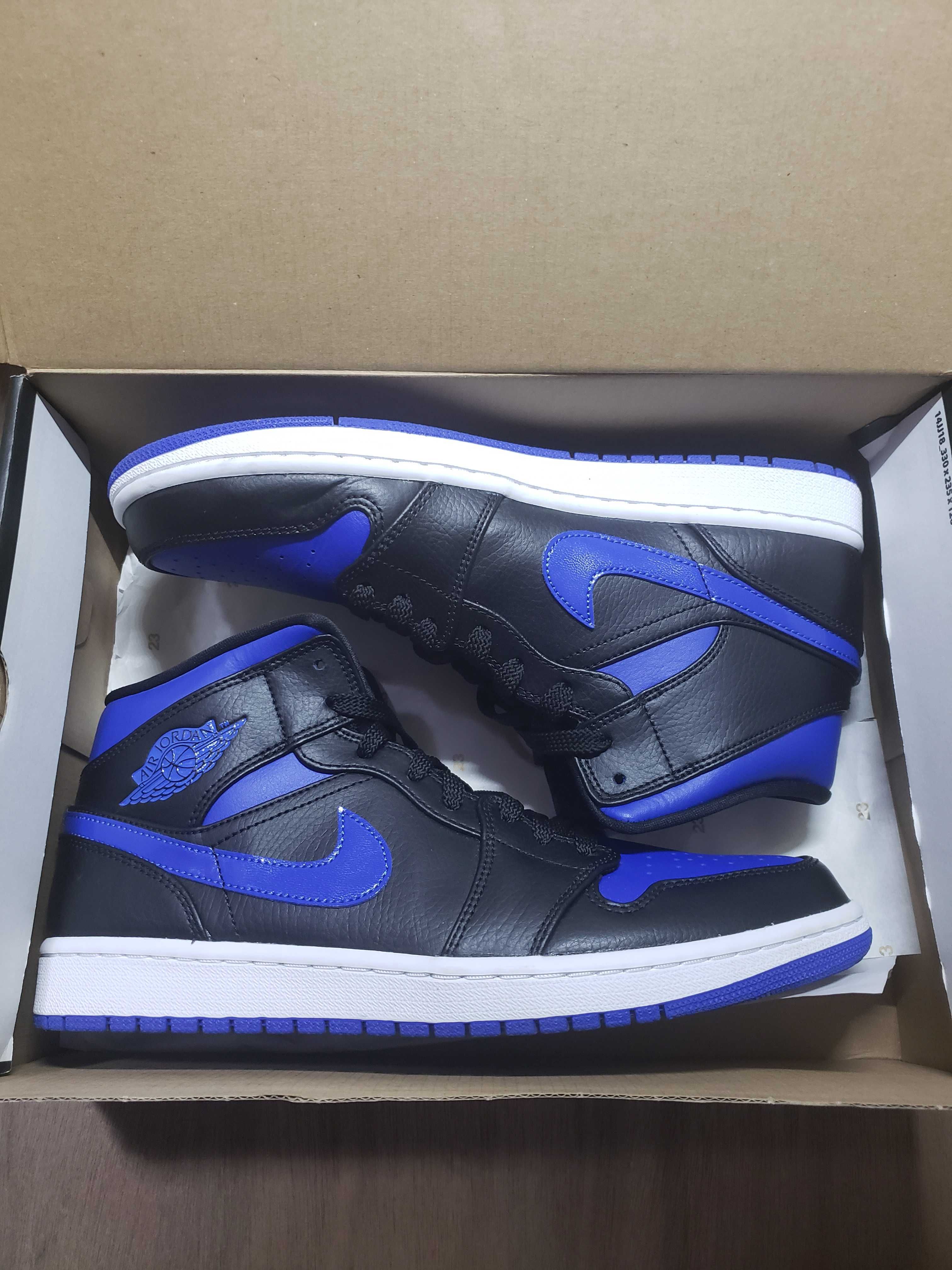 NIKE AIR JORDAN 1 MID "BLACK/BLUE"