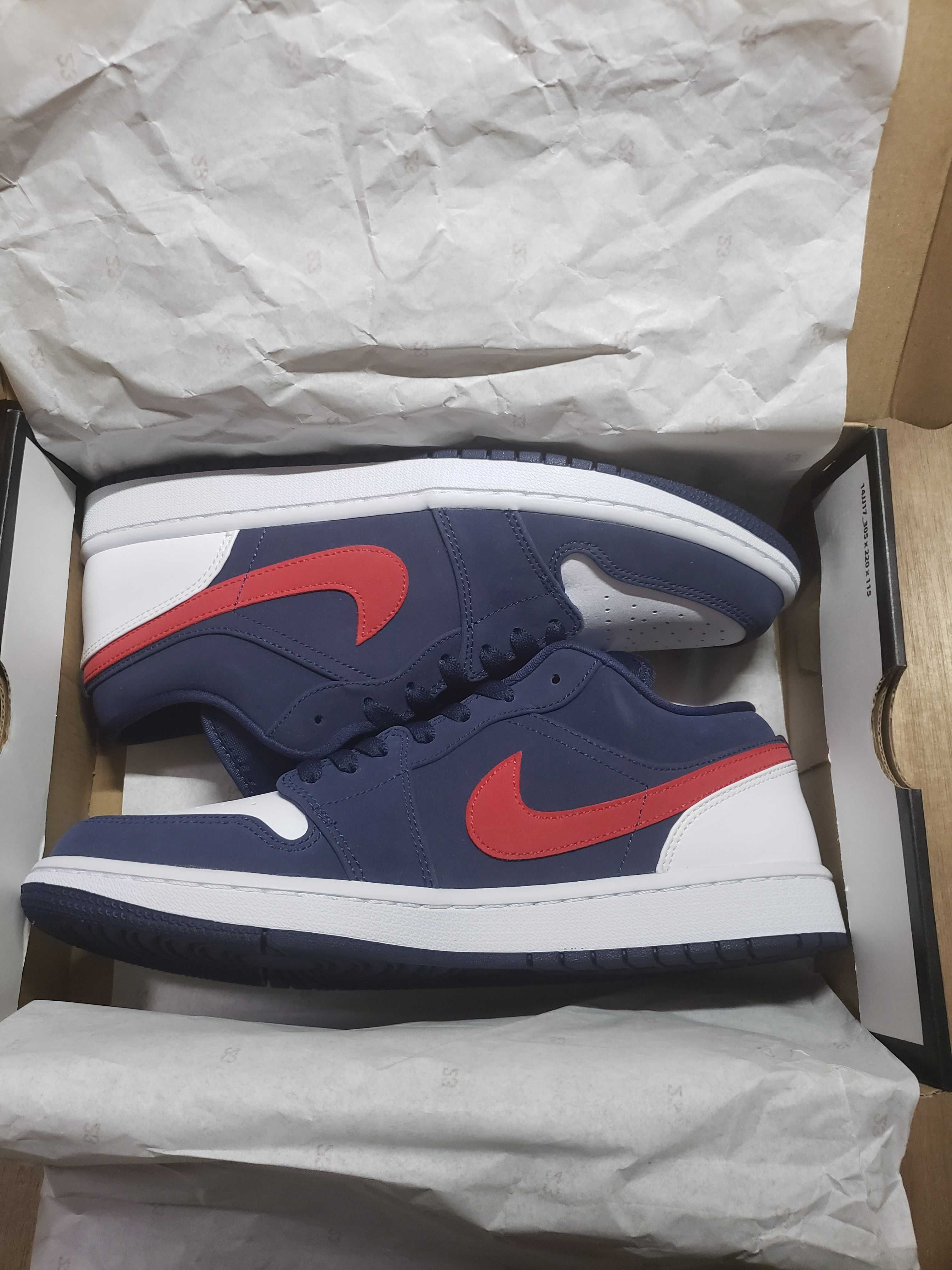 NIKE AIR JORDAN 1 LOW SE "NAVY/RED"
