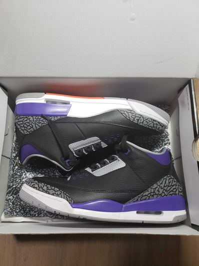 Nike Air Jordan 3 Retro "Black/Court Purple"
