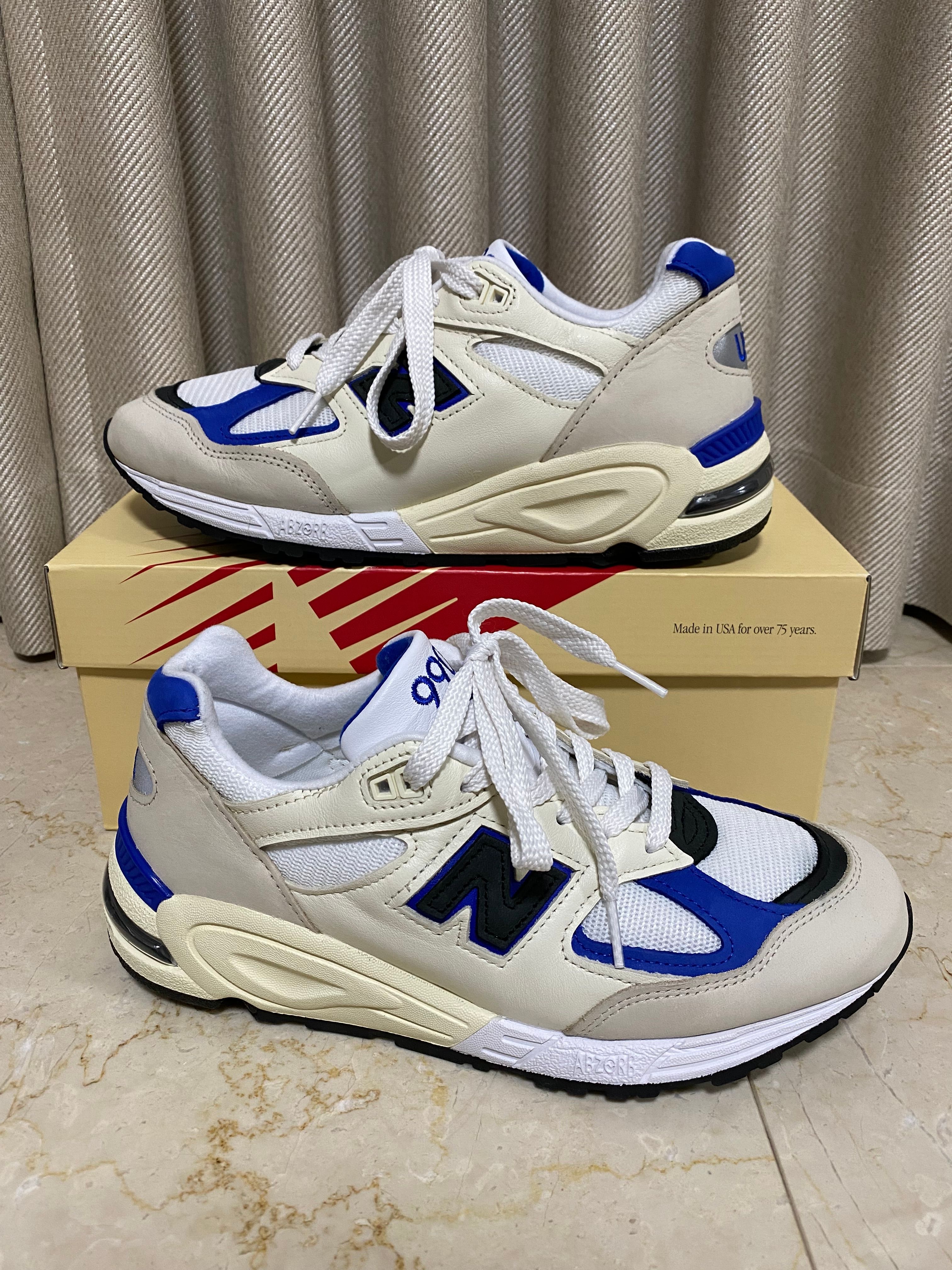 New Balance 990V2 "White/Navy"