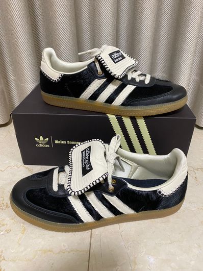Wales Bonner × adidas Samba Pony Tonal Low "Core Black/Cream White"