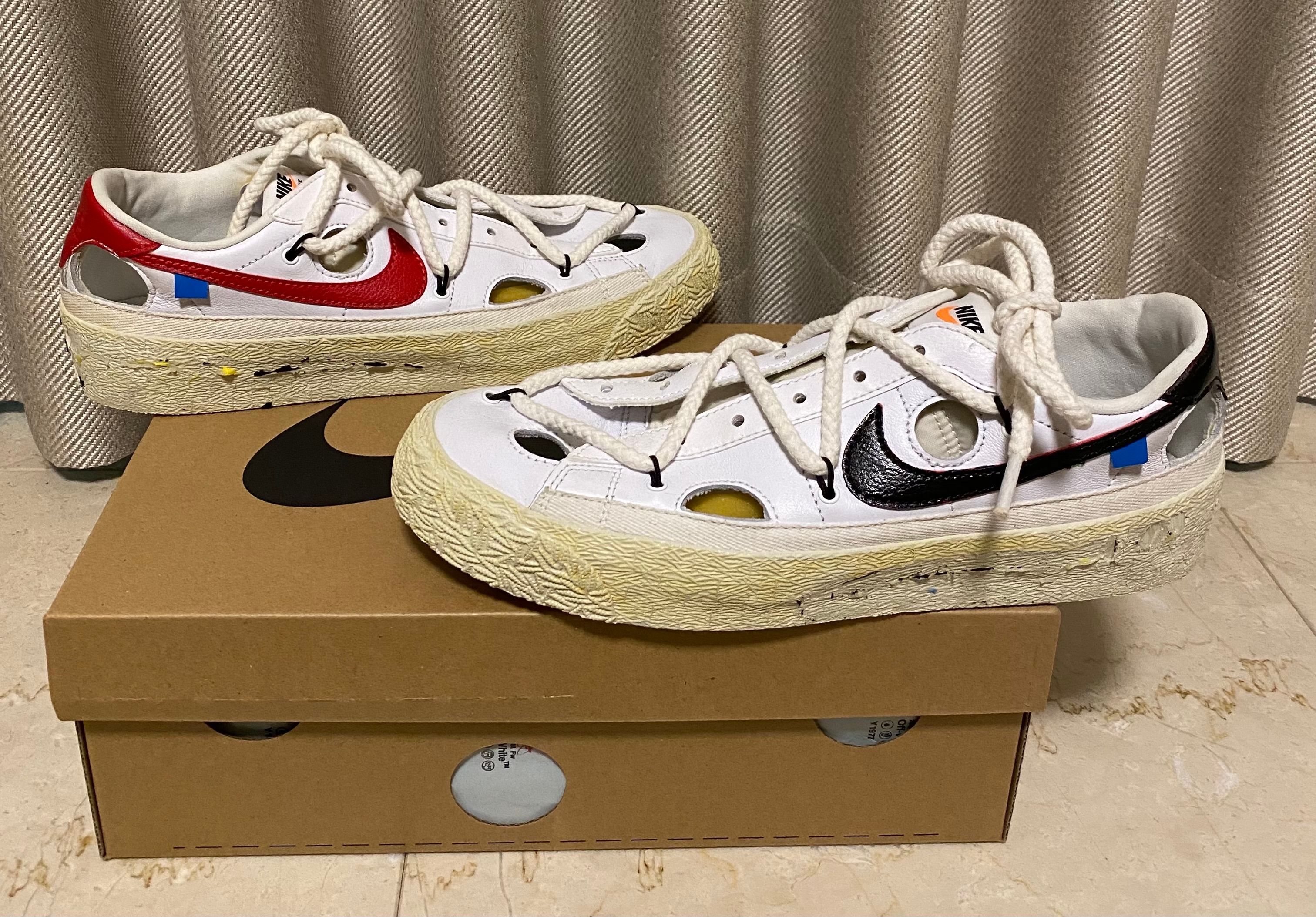 Off-White × Nike Blazer Low "White and University Red"