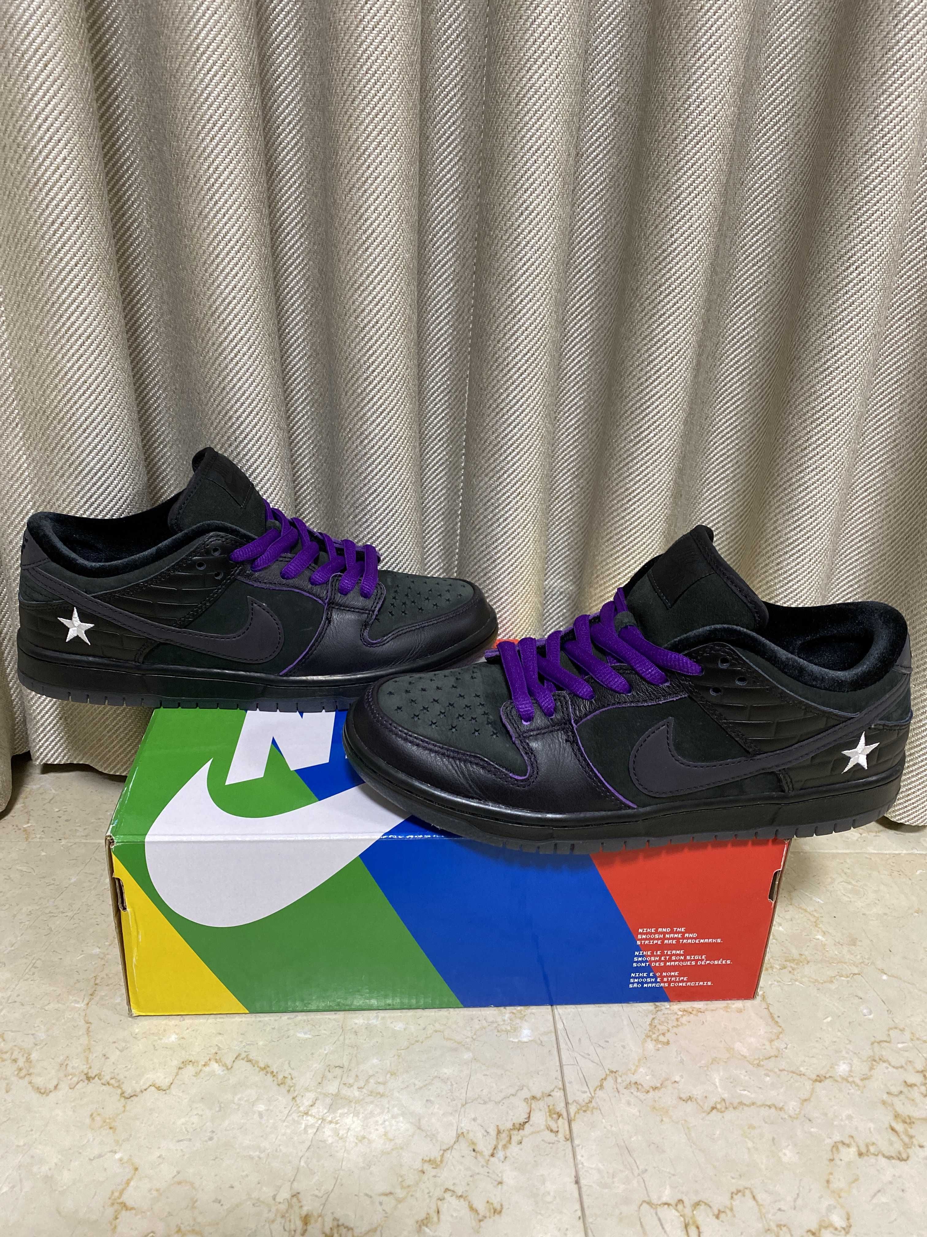 Familia × Nike SB Dunk Low First Avenue "Black/Voltage Purple-White"