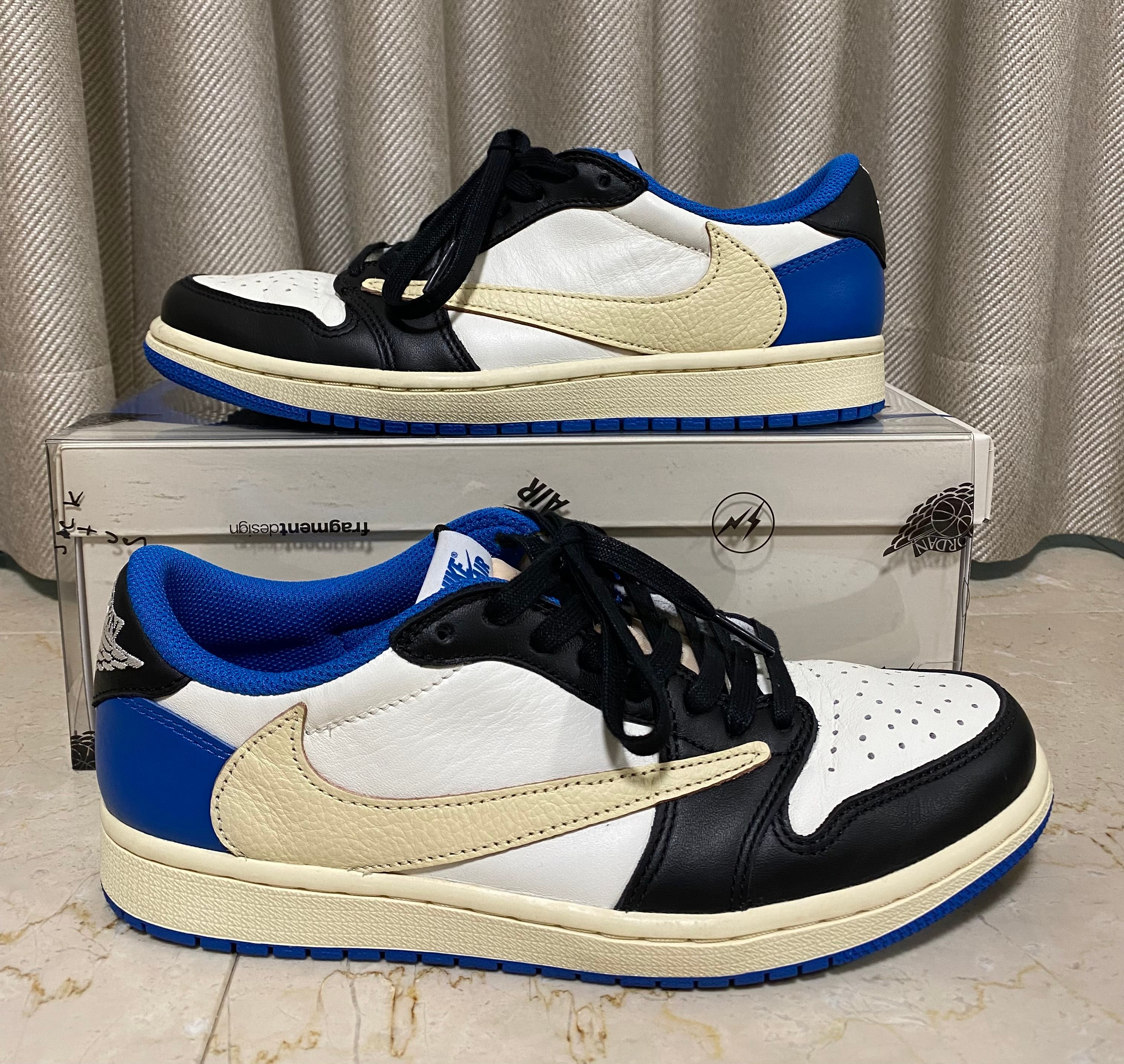 Travis Scott × fragment design × Nike Air Jordan 1 Low OG SP "Military Blue"