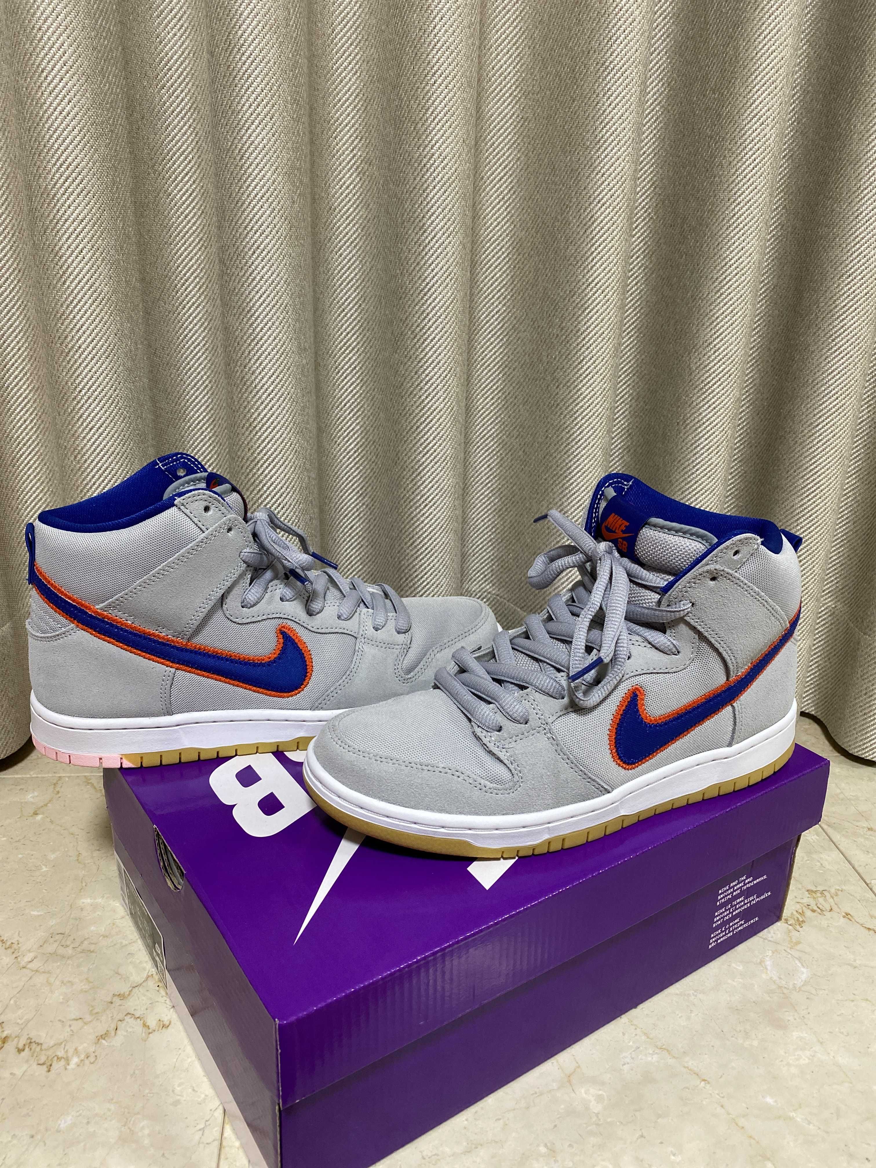 Nike SB Dunk High "Rush Blue and Team Orange/New York Mets"