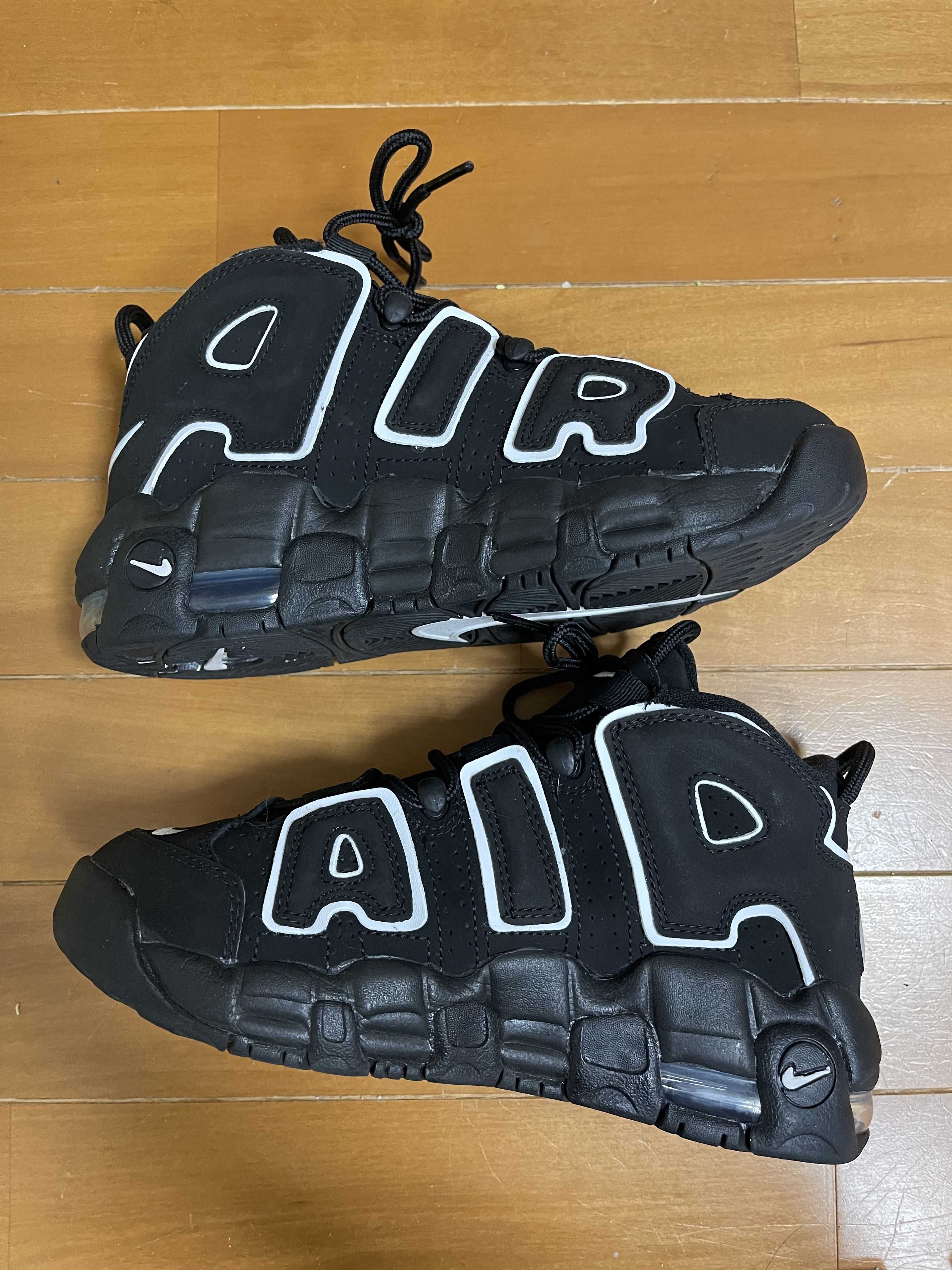 NIKE AIR MORE UPTEMPO GS "BLACK/WHITE"(2020)