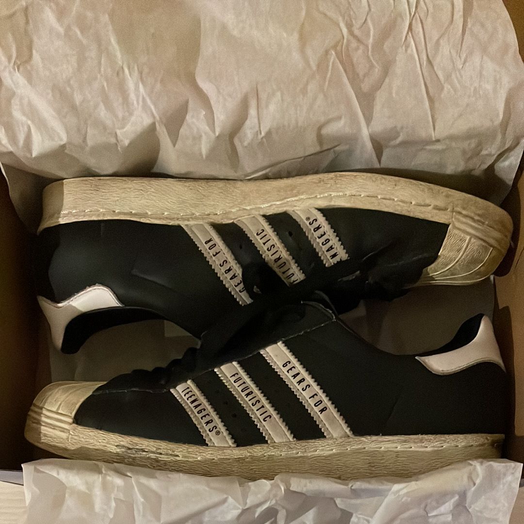 HUMAN MADE × adidas SUPERSTAR 80s "BLACK/WHITE"