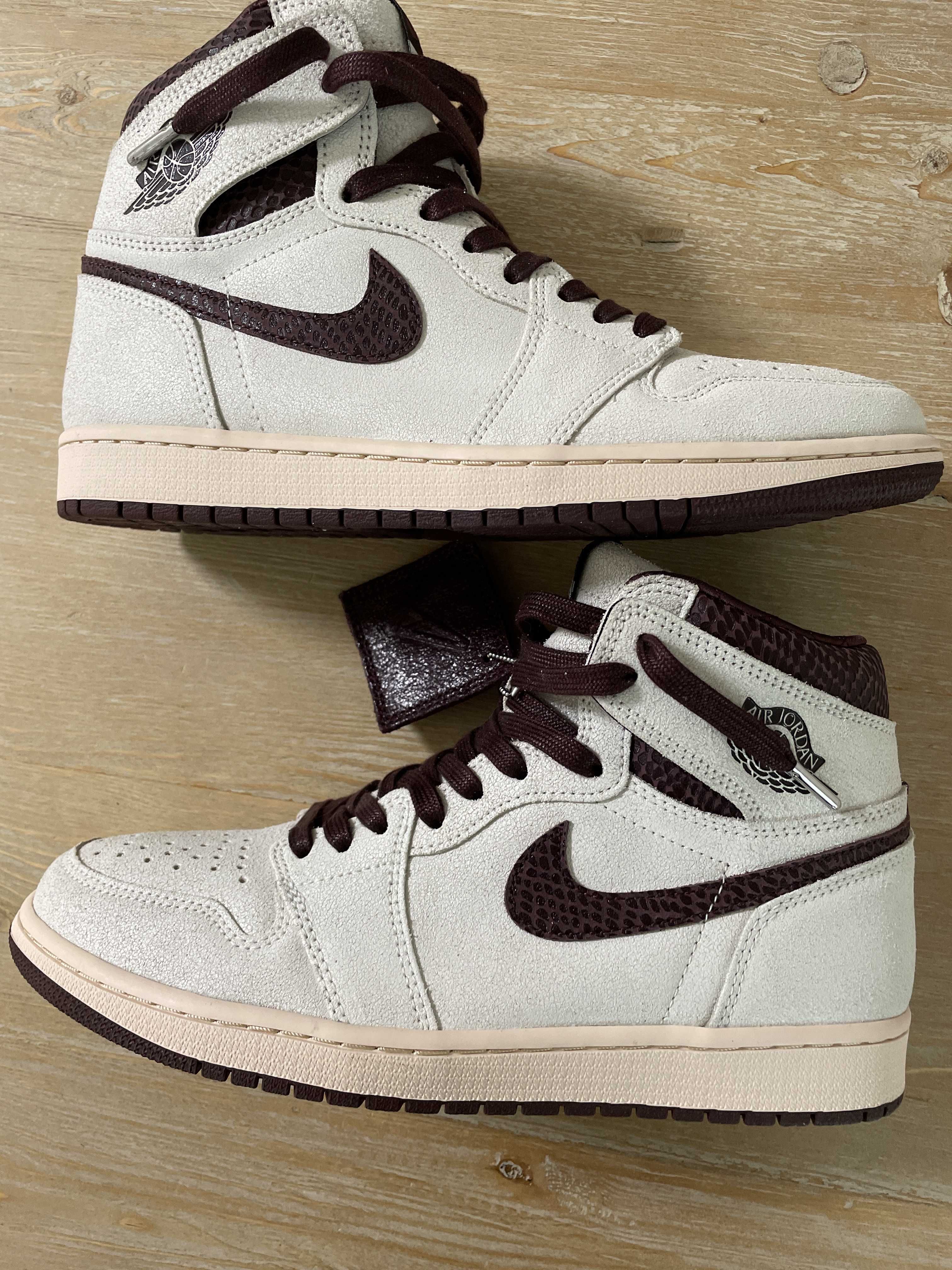 A Ma Maniere × Nike Air Jordan 1 Retro High OG "Sail and Burgundy"