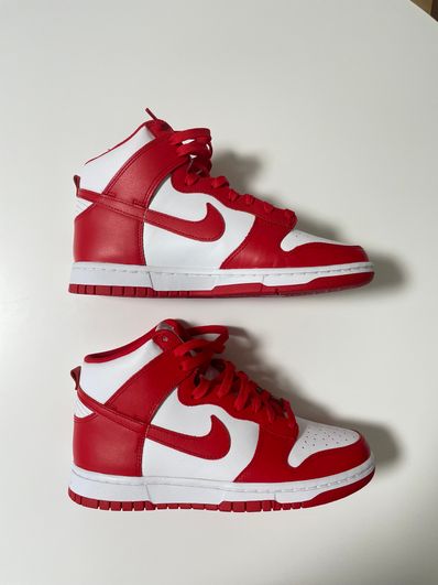 Nike Dunk High "Championship White and Red"