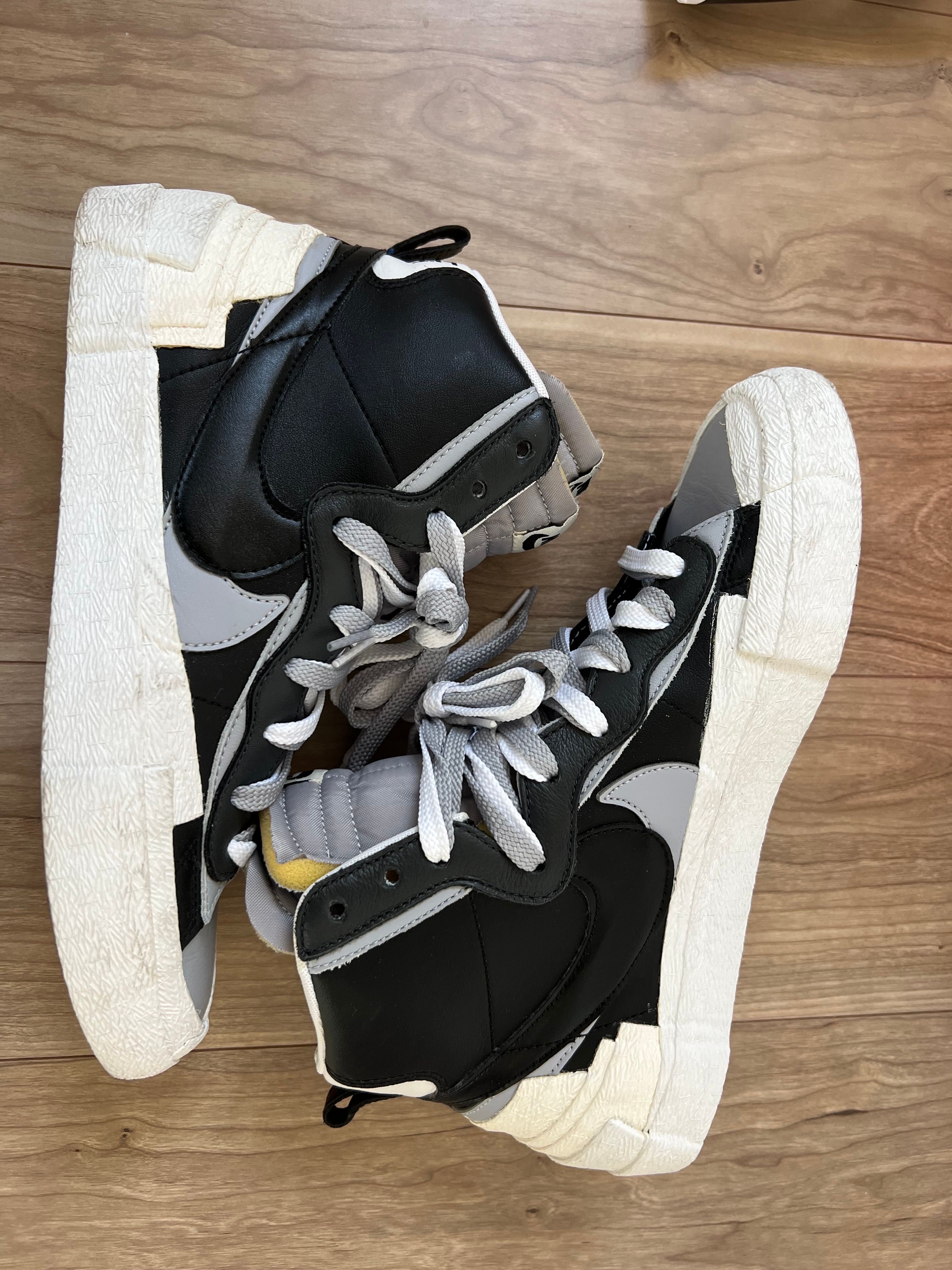 sacai × NIKE BLAZER MID "BLACK/WOLF GREY/WHITE"